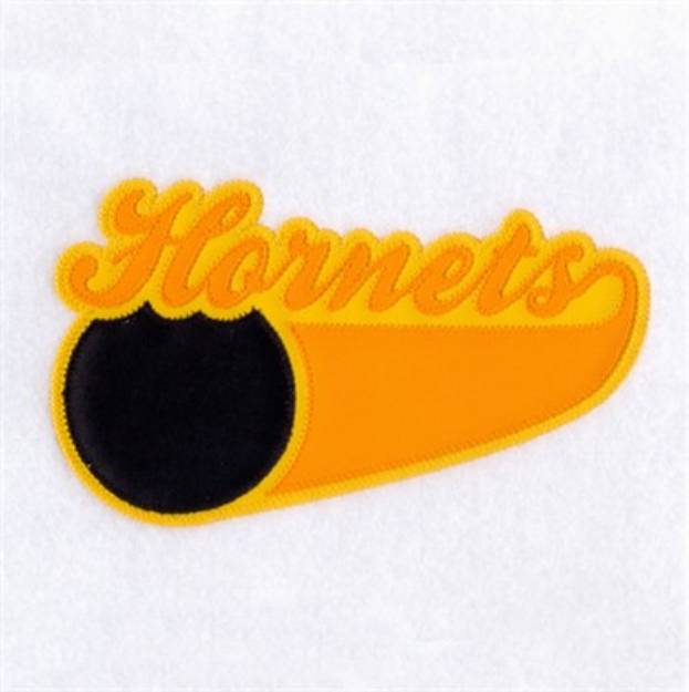 Picture of Hornets 3 Color Applique Machine Embroidery Design