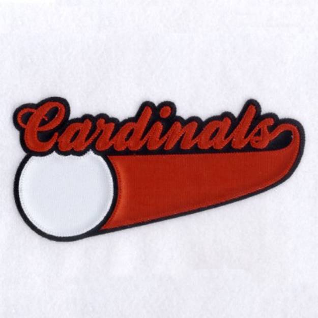 Picture of Cardinals 3 Color Applique Machine Embroidery Design