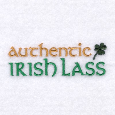 Authentic Irish Lass Machine Embroidery Design