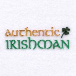 Picture of Authentic Irishman Machine Embroidery Design