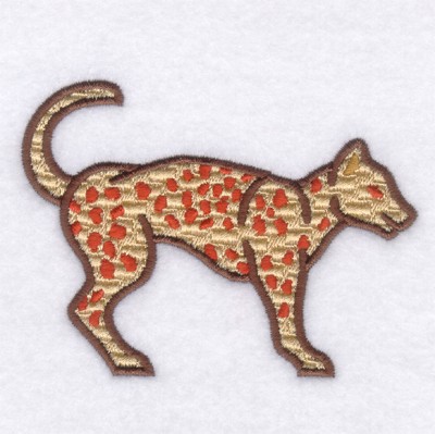 African Leopard Machine Embroidery Design