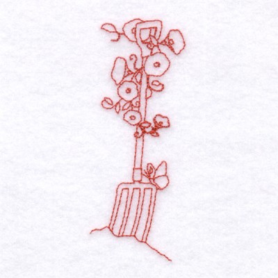 Pitchfork and Flowers Machine Embroidery Design