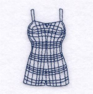 Picture of Plaid Swimsuit Machine Embroidery Design