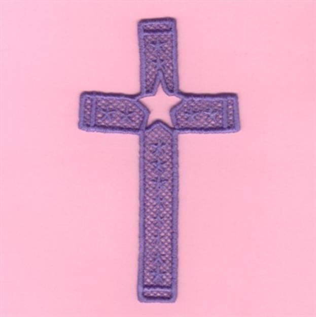 Picture of Lace Cross 8 Machine Embroidery Design
