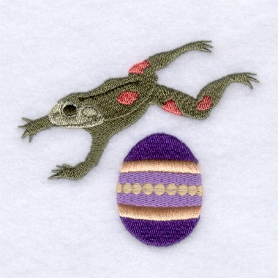 Easter Leap Frog Machine Embroidery Design