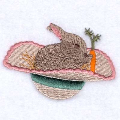 Easter Bonnet and Bunny Machine Embroidery Design