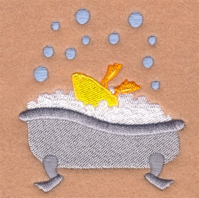 Diving Rubber Ducky Machine Embroidery Design