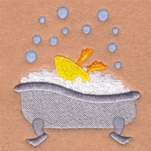 Picture of Diving Rubber Ducky Machine Embroidery Design