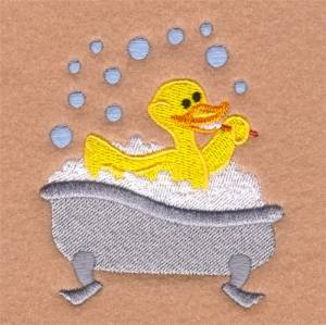 Picture of Tooth Brushing Rubber Ducky Machine Embroidery Design