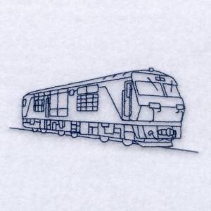 Picture of Diesel Electric Train Outlined Machine Embroidery Design