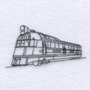 Picture of Diesel Train Outlined Machine Embroidery Design