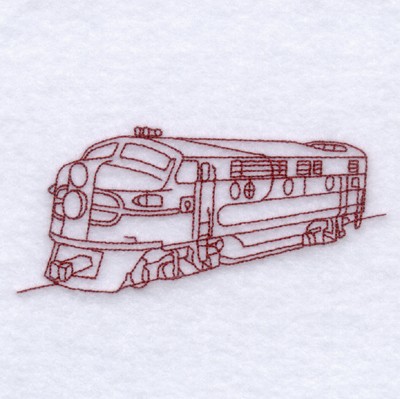 Gasoline Train Outlined Machine Embroidery Design