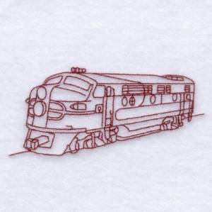 Picture of Gasoline Train Outlined Machine Embroidery Design