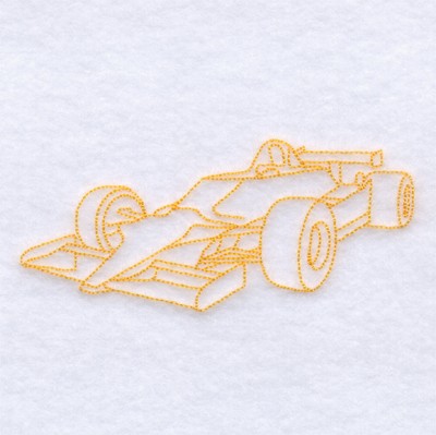 1980 Racer Outlined Machine Embroidery Design
