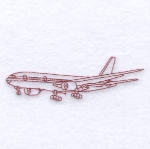 Picture of Passenger Plane Outlined Machine Embroidery Design