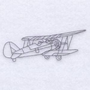 Picture of Utility Plane Outlined Machine Embroidery Design