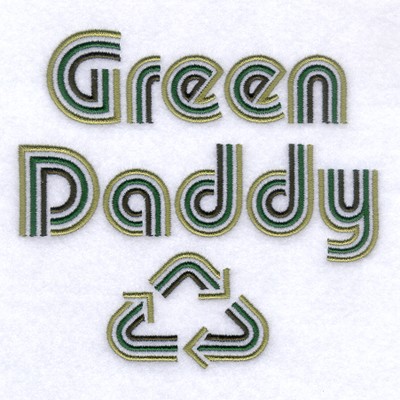 Green Daddy Machine Embroidery Design