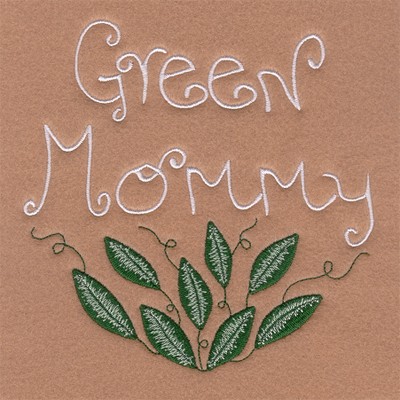 Green Mommy Machine Embroidery Design
