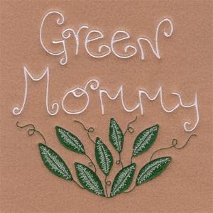 Picture of Green Mommy Machine Embroidery Design