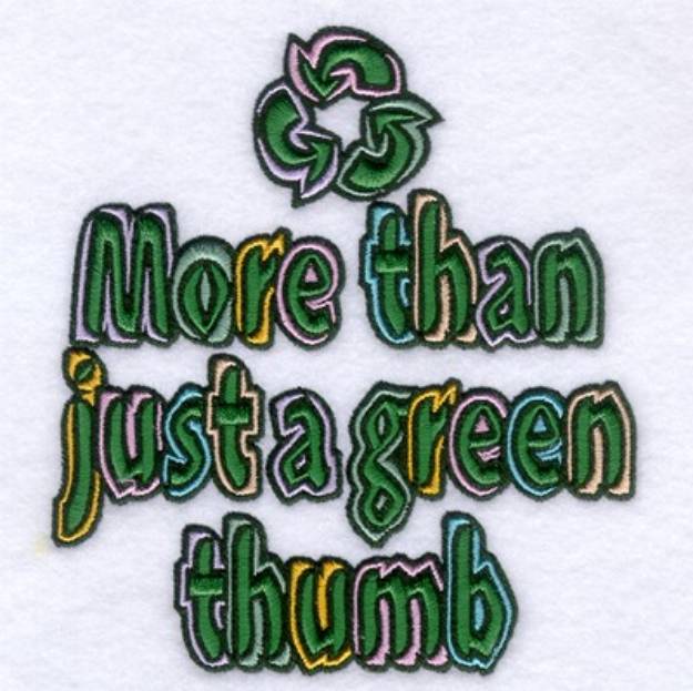 Picture of More Than Just a Green Thumb Machine Embroidery Design