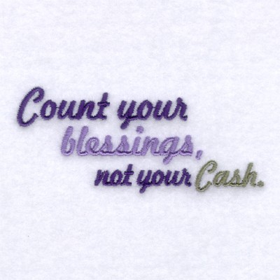 Count Blessings Machine Embroidery Design