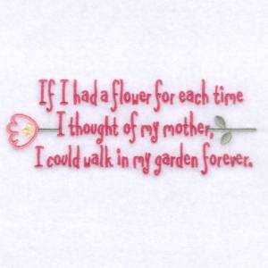 Picture of Garden Forever Saying Machine Embroidery Design
