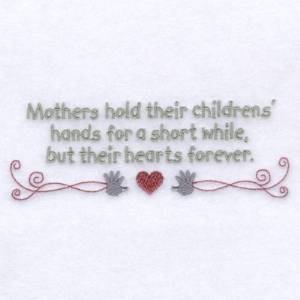 Picture of Hand and Heart Saying Machine Embroidery Design