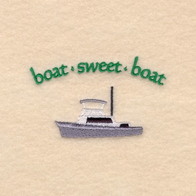 Boat Sweet Boat Machine Embroidery Design