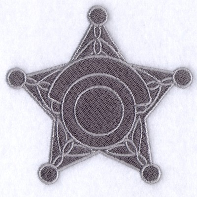 PD Five Point Star Badge Machine Embroidery Design