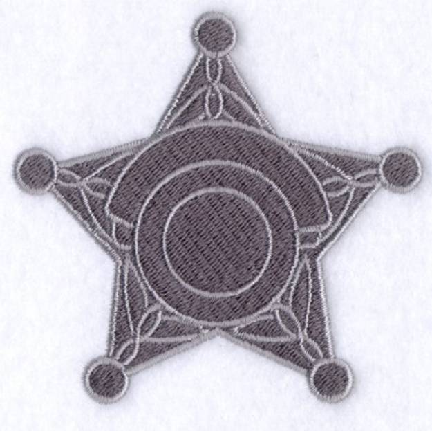 Picture of PD Five Point Star Badge Machine Embroidery Design