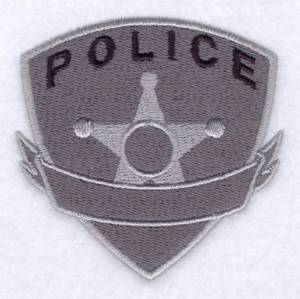 Picture of PD Shield and Star Badge Machine Embroidery Design