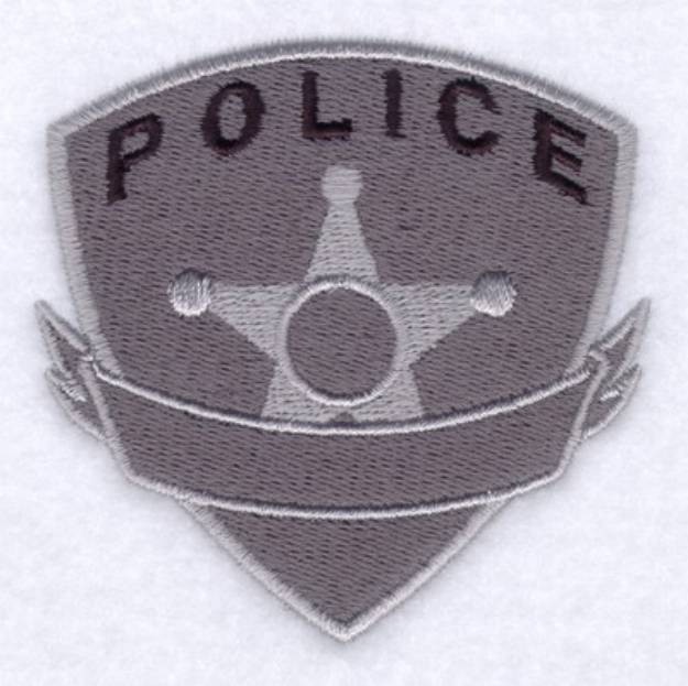 Picture of PD Shield and Star Badge Machine Embroidery Design