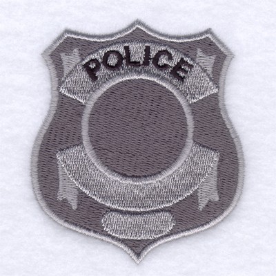 PD Shield with Banners Badge Machine Embroidery Design