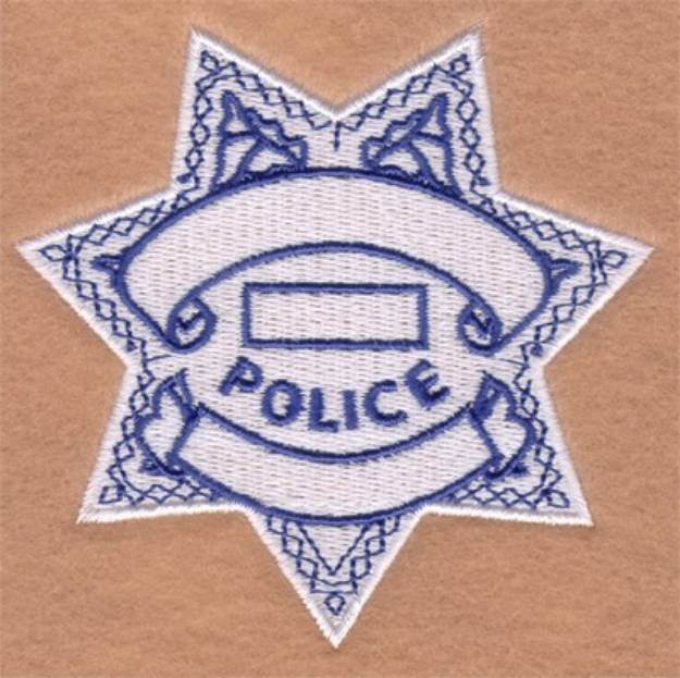 Picture of PD Star Badge Machine Embroidery Design