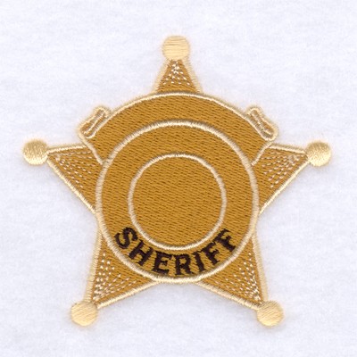 PD Sheriff Star Badge Machine Embroidery Design