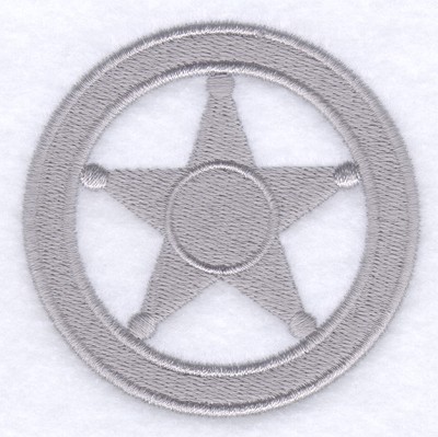 PD Star and Circle Badge Machine Embroidery Design