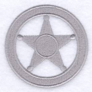 Picture of PD Star and Circle Badge Machine Embroidery Design