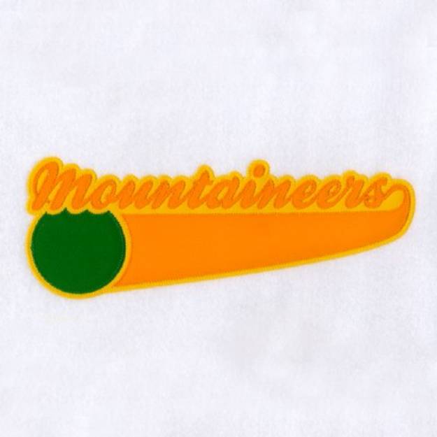 Picture of Mountaineers 3 Color Applique Machine Embroidery Design