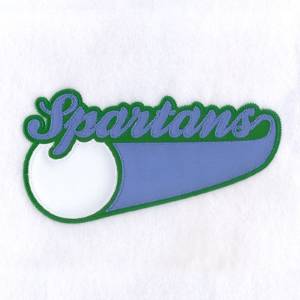 Picture of Spartans 3 Color Applique Machine Embroidery Design