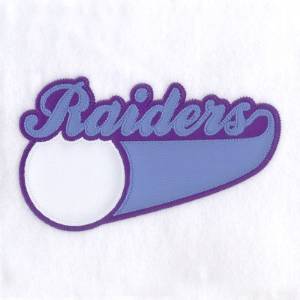 Picture of Raiders 3 Color Applique Machine Embroidery Design