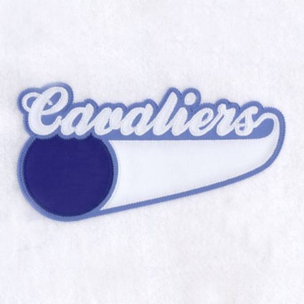 Picture of Cavaliers 3 Color Applique Machine Embroidery Design