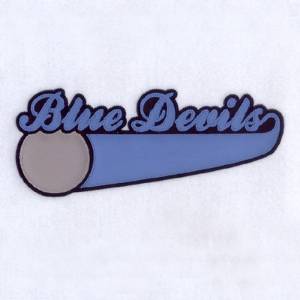 Picture of Blue Devils 3 Color Applique Machine Embroidery Design