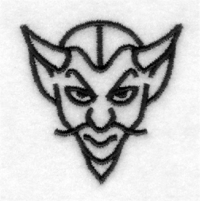 Devil Emblem Machine Embroidery Design