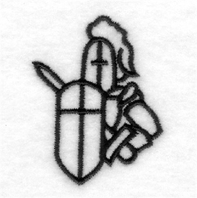 Crusader Emblem Machine Embroidery Design