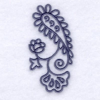Country Paisley Single Machine Embroidery Design