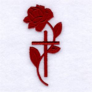 Picture of Country Roses & Crosses Single Machine Embroidery Design