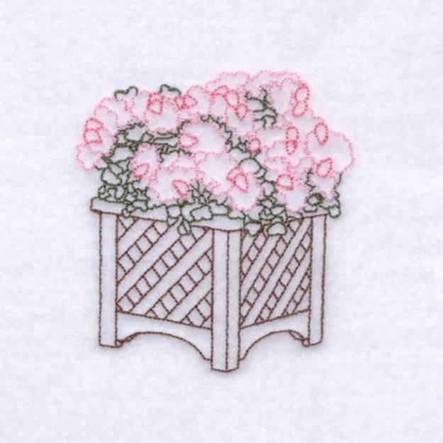 Picture of Box Planter Outlines Machine Embroidery Design