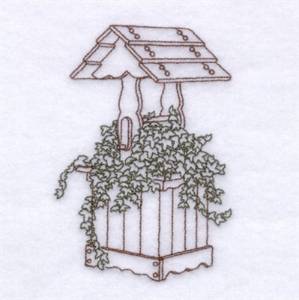 Picture of Well of Ivy Outlines Machine Embroidery Design