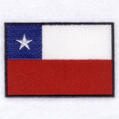 Chile Flag Machine Embroidery Design