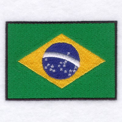 Brazil Flag Machine Embroidery Design